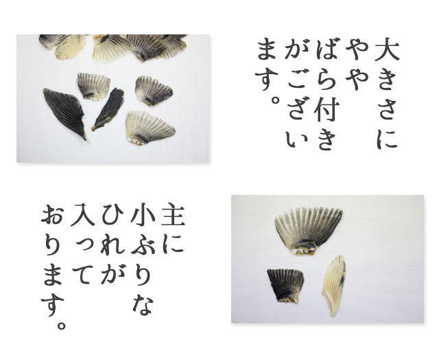 国産とらふぐ干ひれ。小ぶりが主なのでお買い得